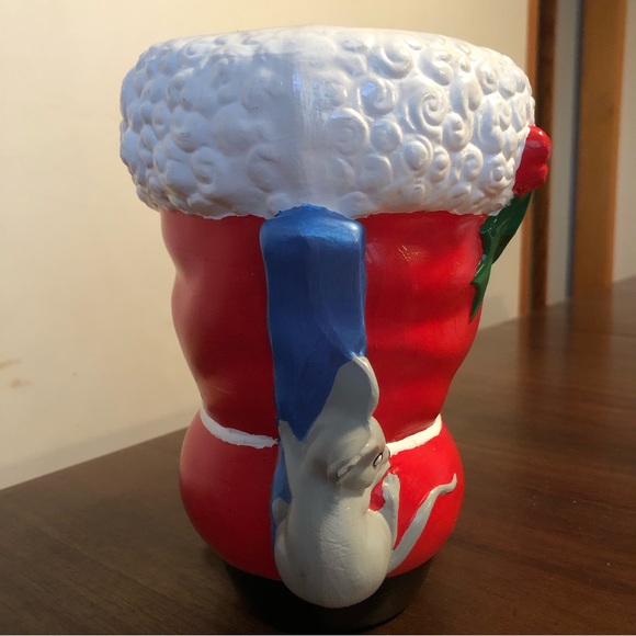 Vintage (1970’s) Large Ceramic Santa Boot with 3 Little Mice and Holly Leaf - Picture 4 of 9